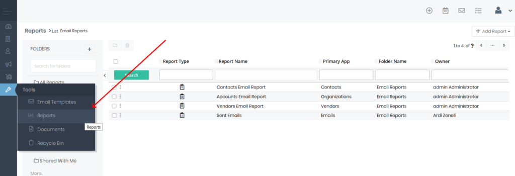 Reports in Simply CRM