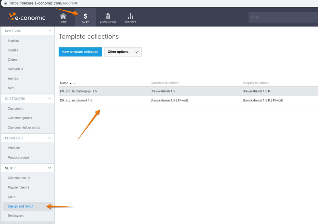 E-conomic Invoice Layout